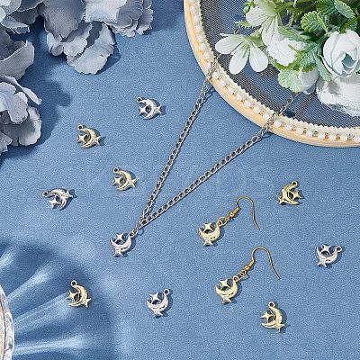 40Pcs 2 Colors Rack Plating Alloy Pendants FIND-FH0004-51-1