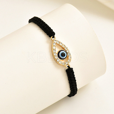 Zinc Alloy and Rhinestone and Resin Link Bracelets WGE843B-02-1