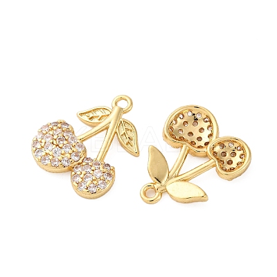 Brass Micro Pave Cubic Zirconia Pendants KK-F895-18A-G-1