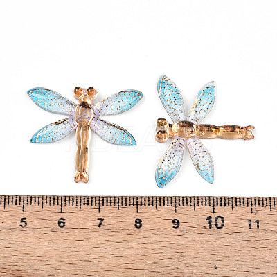 Gradient Color Transparent Resin Pendants RESI-YW0004-05E-1