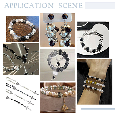 DIY Round Beads Jewelry Making Finding Kit DIY-WR0003-85C-1