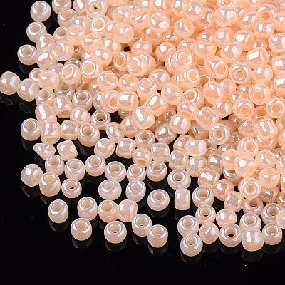 DIY Craft Beads 6/0 Ceylon Round Glass Seed Beads X-SEED-A011-4mm-147-1