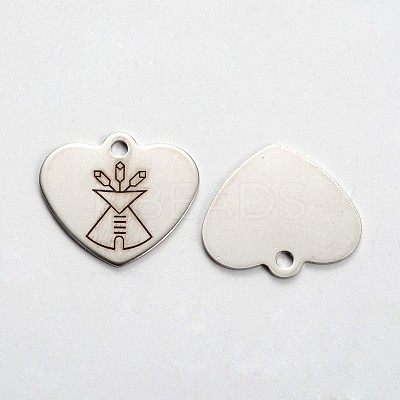 Non-Tarnish 201 Stainless Steel Pendants LS-STAS-L165-E14-1