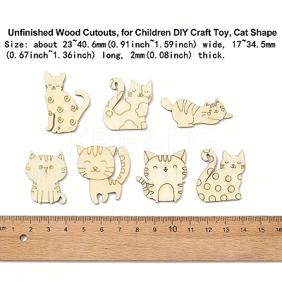 Cat Unfinished Wood Cutouts PW-WG1BA1D-01-1