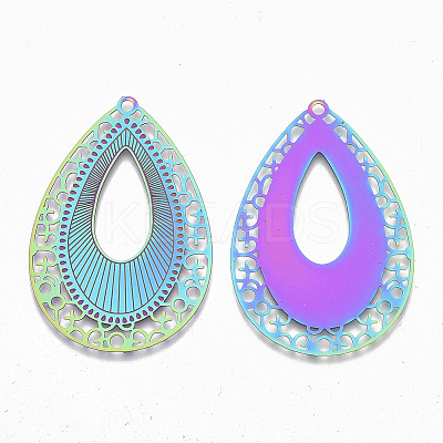 Ion Plating(IP) 304 Stainless Steel Filigree Big Pendants LS-X-STAS-S108-103-1