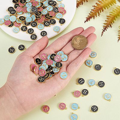 Golden Plated Alloy Enamel Charms ENAM-SZ0001-05G-1