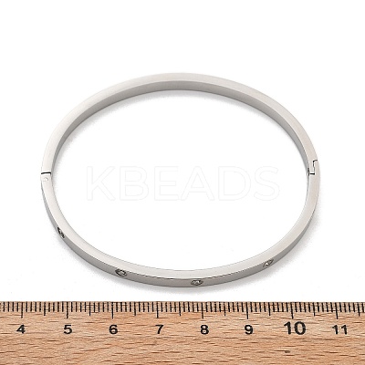 304 Stainless Steel Rhinestone Bangles for Women LS-BJEW-Z092-05P-1