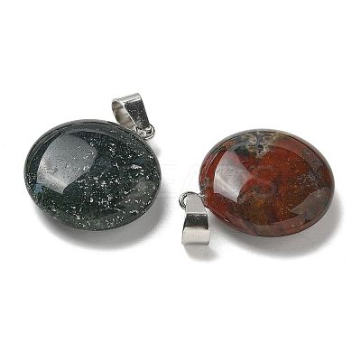 Natural Indian Agate Pendants G-B127-14P-06-1