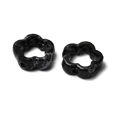 Flower Hollow Glazed Porcelain Bead Frame PORC-A034-09F-1