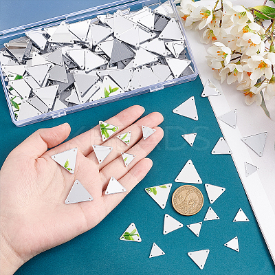 300pcs 3 style Sew On Mirror Rhinestones DIY-PH0013-82-1