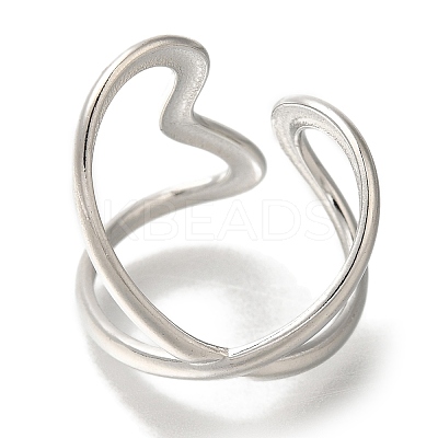 304 Stainless Steel Cuff Rings RJEW-Z074-21P-1