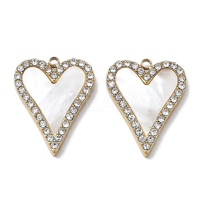 PVD Vacuum Plating 304 Stainless Steel Pave Shell Pendants STAS-R130-06G-1