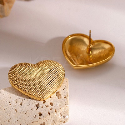 304 Stainless Steel Stud Earrings EJEW-C137-01G-1
