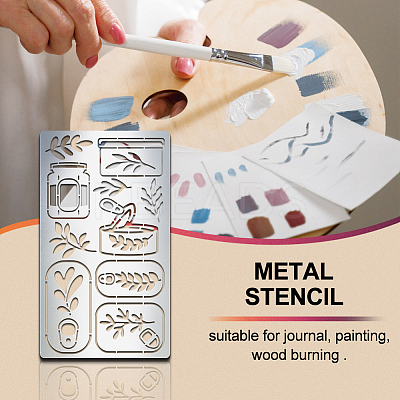 Retro Stainless Steel Metal Cutting Dies Stencils DIY-WH0242-276-1