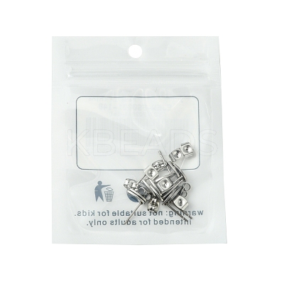 10Pcs 201 Stainless Steel Stud Earring Findings with Hole EJEW-FS0001-14B-1