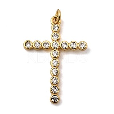 Brass Micro Pave Cubic Zirconia Pendants KK-I360-006G-05-1