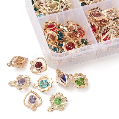 80Pcs 4 Style Rack Plating Eco-Friendly Iron Pendants IFIN-FS0001-24-1