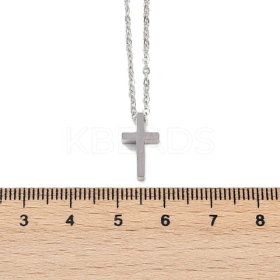 Non-Tarnish 304 Stainless Steel Pendant Necklaces X-NJEW-E141-42P-1