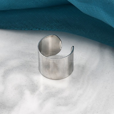 304 Stainless Steel Open Cuff Rings RJEW-G335-01C-1