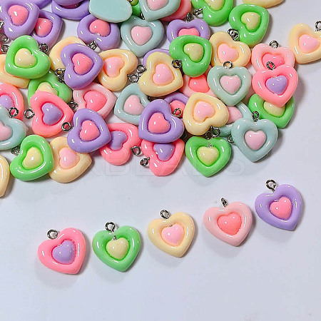 Opaque Resin Pendants RESI-K203-17-1
