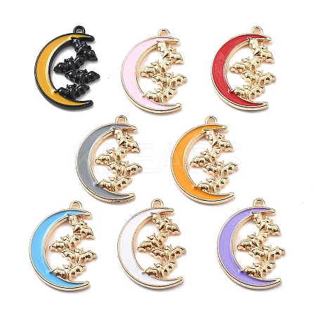 Alloy Enamel Pendants ENAM-S022-02A-1