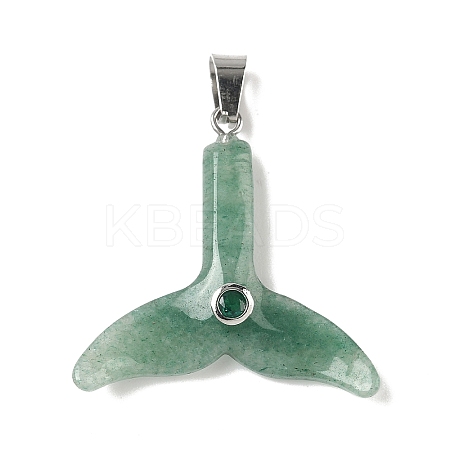 Natural Green Aventurine Pendants G-P599-03P-02-1