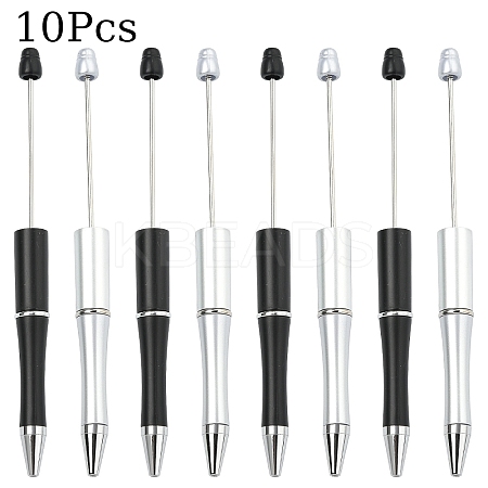 10Pcs 2 Colors Plastic Beadable Pens AJEW-YW0001-34D-1