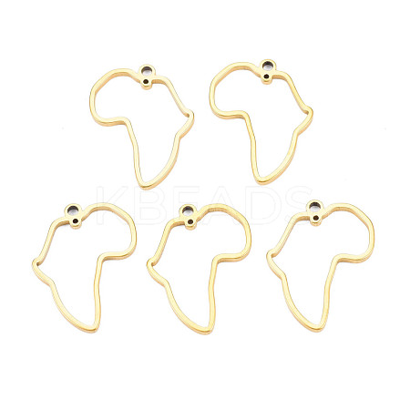 Ion Plating(IP) Africa Map 201 Stainless Steel Connector Charms STAS-T063-168G-1