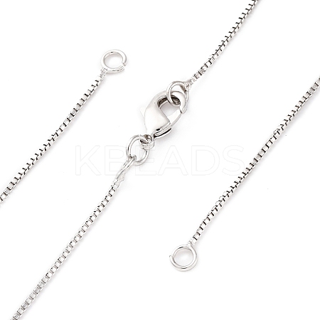 0.9MM Brass Box Chain Necklaces Making NJEW-D302-74P-1