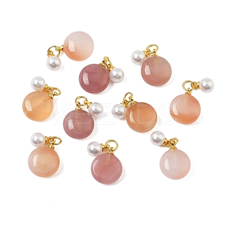 Natural Carnelian Pendants G-P577-01G-1