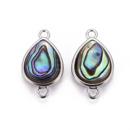 Natural Abalone Shell/Paua ShellShell Links Connectors BSHE-F011-10P-1