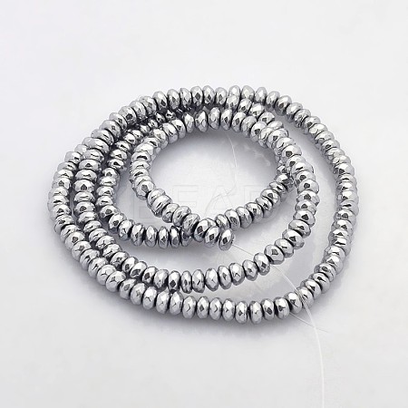 Electroplate Non-magnetic Synthetic Hematite Beads Strands G-J208B-03-1