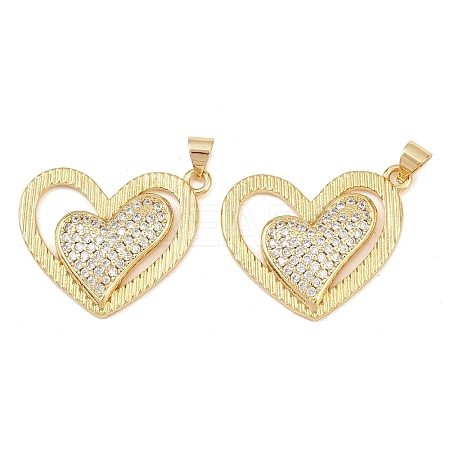Mother's Day Brass Cubic Zirconia Pendants KK-L251-07G-05-1