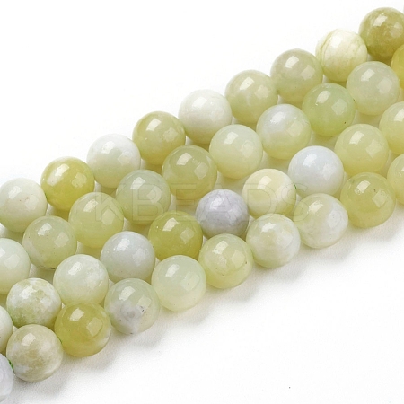Natural Jade Beads Strands G-G844-01-8mm-1
