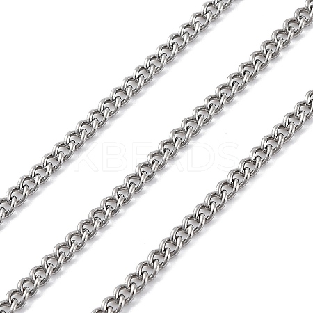 304 Stainless Steel Curb Chains CHS-M009-10P-02-1