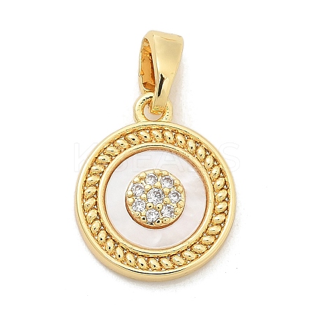Brass Micro Pave Cubic Zirconia Pendents KK-M303-01G-03-1