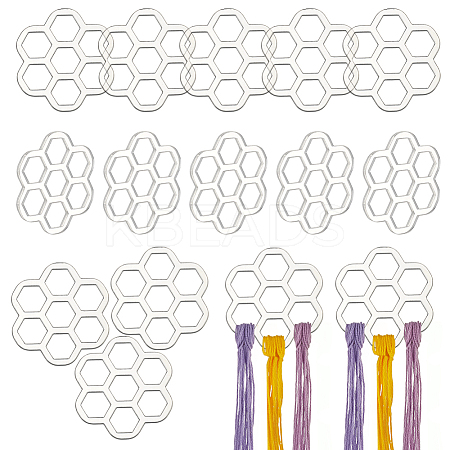 30Pcs Acrylic Thread Winding Boards AJEW-GA0007-88-1