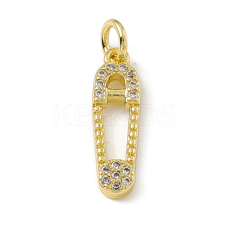 Brass Micro Pave Cubic Zirconia Pendants ZIRC-F132-81G-1