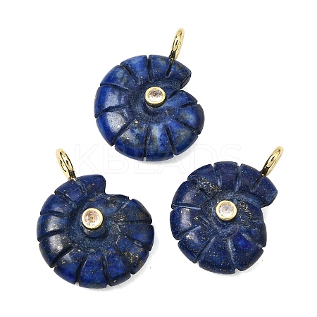 Dyed Natural Lapis Lazuli Carved Pendants G-C282-01I-1