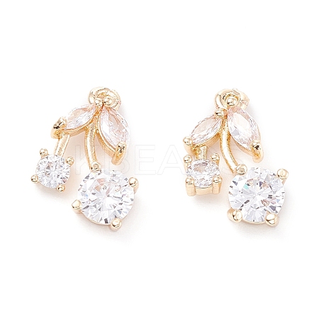 Rack Plating Brass Cubic Zirconia Charms LS-ZIRC-C026-13LG-1