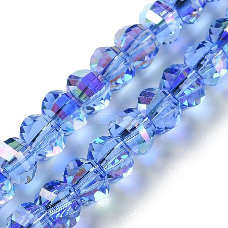 Transparent Electroplate Glass Beads Strands X-GLAA-Q099-C01-11-1-1