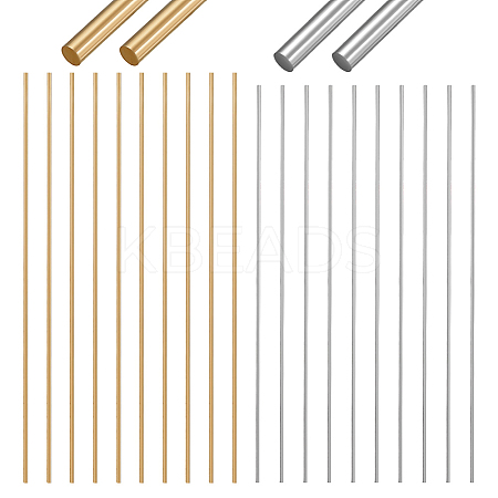 24Pcs 2 Styles 304 Stainless Steel & Brass Solid Bar FIND-GA0005-45-1