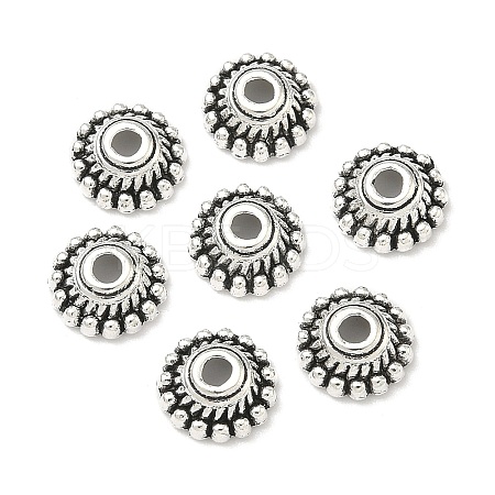 Tibetan Style Alloy Bead Caps X-LF1235Y-NF-1
