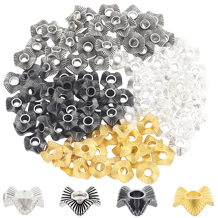 120Pcs 4 Colors Tibetan Style Alloy Beads FIND-SC0017-92A-1