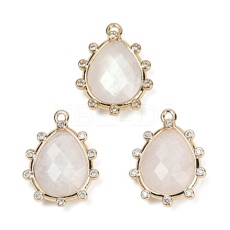 Natural Moonstone Faceted Pendants G-K347-06G-05-1