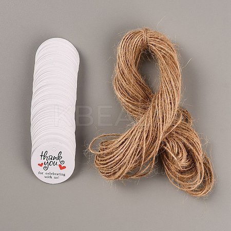 100Pcs Jewelry Display Kraft Paper Gift Tags CDIS-WH0021-032-1