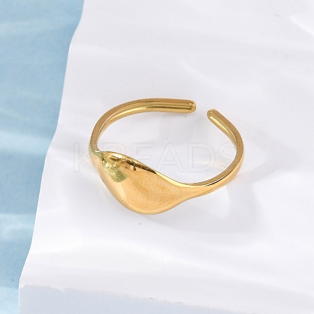 304 Stainless Steel Cuff Rings for Women RJEW-F175-03G-03-1