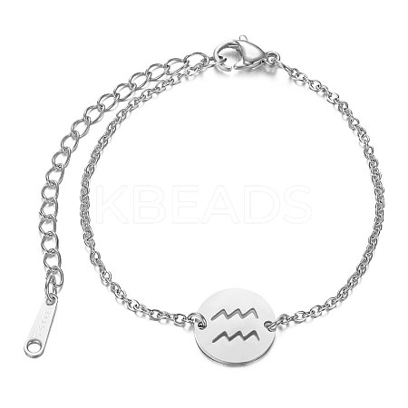 Tarnish Resistant 201 Stainless Steel Link Bracelets STAS-T040-JN009-11-1