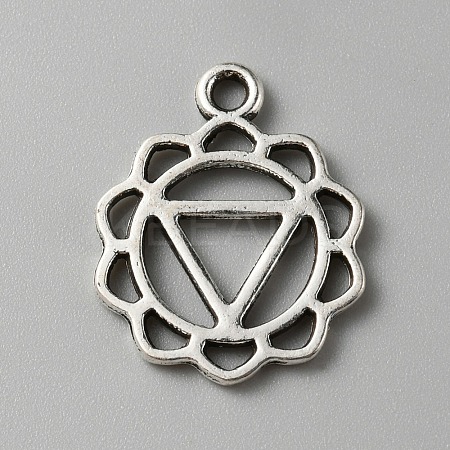 Chakra Zinc Tibetan Style Alloy Pendants FIND-WH0137-06D-AS-1