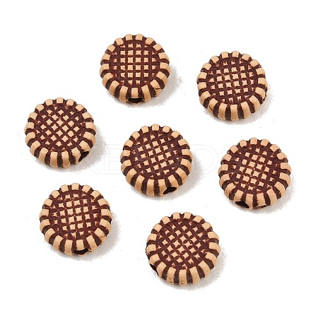 Opaque Acrylic Imitation Wood Beads AC-CBAB80E-01D-1